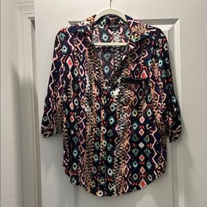 Bebe Multicolor Patterned Blouse